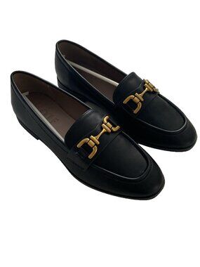 Motif  Loafer Shoes Womens Size 8 Black Chain Bit Gold  Slip On Comfort